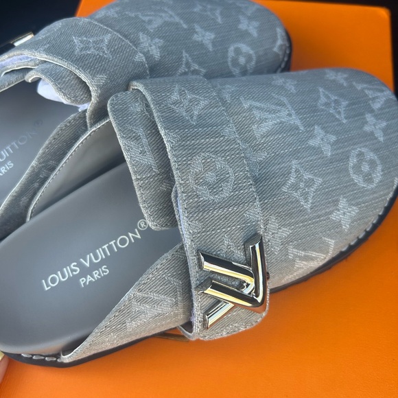 Louis Vuitton Light Gray Monogram Loafers - Picture 5 of 7